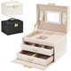 thumbnail image 1 of Caja de joyería con 2 cajones Caja de almacenamiento de joyería de cuero Pu de tres capas ShuxiuWang  8390614776722, 1 of 1