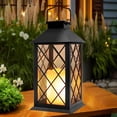thumbnail image 2 of Solar Lanterns for Outside Large Garden Lanterns with Flickering Candle, Hanging Garden Gifts, Outdoor Waterproof Solar Ornaments for Balcony Patio Vintage Wall Decorations - Bronze, 2 of 12