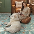 thumbnail image 5 of Lahome 5'x7' Insect Washable Rug, Non Slip Soft Low Pile Area Rug for Living Room Bedroom, Modern Carpet for Dining Room, Nursery, Office,Sage Green, 5 of 8