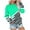 Green E, variant on Ashirexll Crewneck Sweatshirts Women, Fall Sweatshirts for Women, Ladies' Fashion Color Patchwork Long Sleeve Blouse Round Neck Casual Sweatshirt