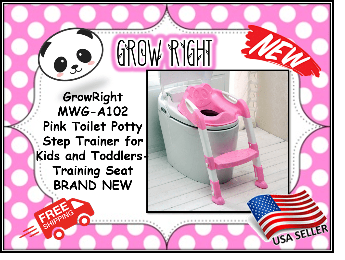 MWGEARS MWGA101pink Toilet Potty Step Trainer for Kids and Toddlers