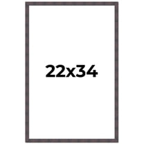 22x34 Frame Brown Rustic Lacquered Walnut Solid Wood Picture Frame Width | 0.875 Inch Moulding