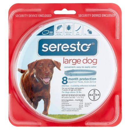 Seresto Flea and Tick Prevention Collar for Large Dogs, 8 Month Flea and Tick Prevention ...