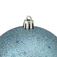 thumbnail image 4 of Northlight 4" Shatterproof Holographic Glitter Christmas Ball Ornament - Turquoise, 4 of 8