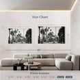 thumbnail image 4 of Elephant Stock Black California La Palm Alley Wall Art - Horizontal Multi Panel Canvas - Living Room Wall Decor - City Multi Panel - Black And White Decor By Philippe Hugonnard - 65" x 42", 4 of 8