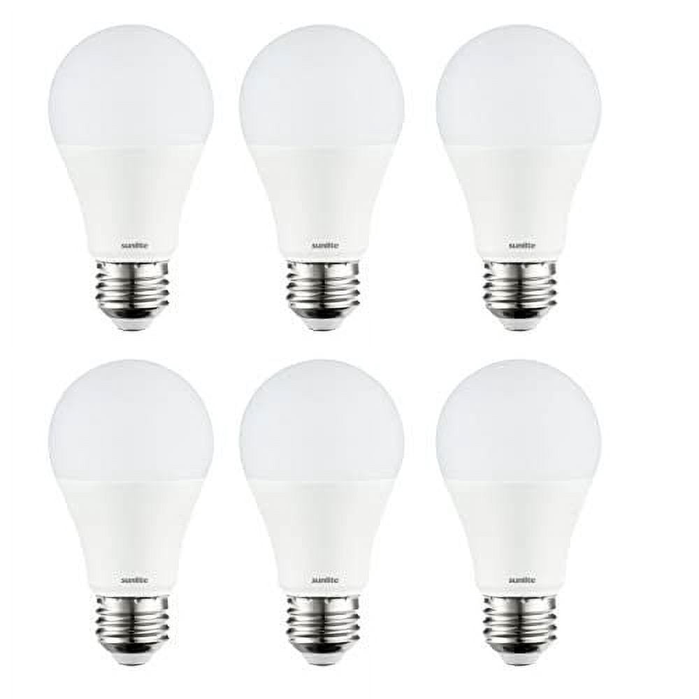 Sunlite 3-Way LED A19 Light Bulb, 5/9/15 Watts (40W 60W 100W Equivalent), Medium E26 Base, Non-Dimmable,ETL Listed, 3000K Warm White, 6-Pack