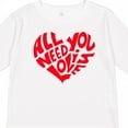 thumbnail image 4 of Inktastic All You Need is Love Red Heart Shape Boys or Girls Long Sleeve Toddler T-Shirt, 4 of 5