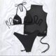 thumbnail image 5 of Gibobby Bañador de Bikini Nuevo bikini con cordones de piezas sexy traje de baño dividido(Negro,M), 5 of 5