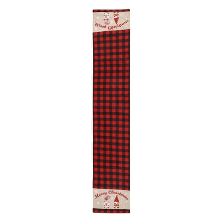 

Plaid Table Runner 1 Pack 12.1x71.2 Inch Red And Black Checkered Non Woven Fabric Runner For Xmas Gatherings Indoor Party Decorations Running Table
