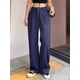thumbnail image 4 of Pantalones De Ligero Casual Rayas Pierna Amplia Para Mujer, 4 of 8