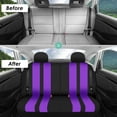 thumbnail image 4 of FH Group Striped Polyester Fabric Car Seat Cover, Universal Purple Full Set Seat Covers with Air Freshener, 4 of 10
