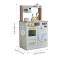 thumbnail image 4 of Teamson Kids Little Chef Lake Tahoe Wooden Play Kitchen with Washing Machine, Oven, Microwave & Storage, Sage Green, 4 of 17