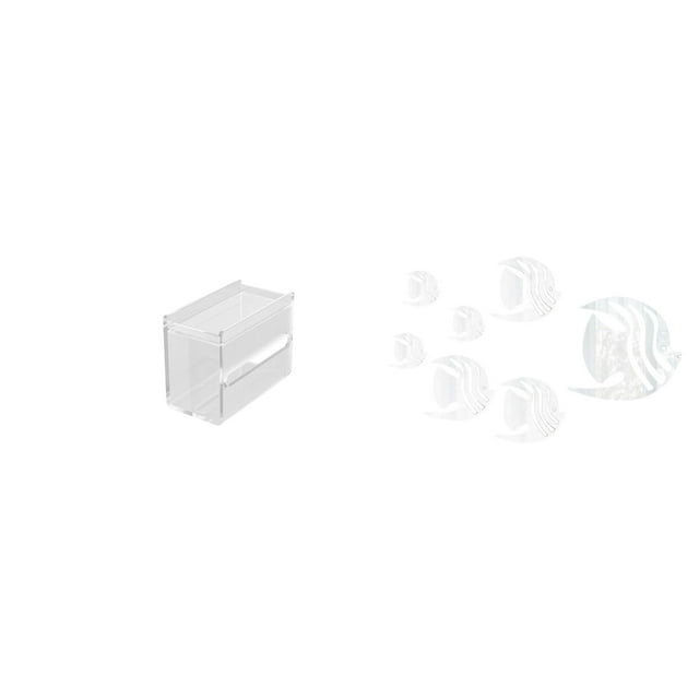 Caja de almacenamiento de papel higiénico acrílica, dispensador moderno de toallas de papel, portarrollos de papel higiénico de pared, pegatinas de pa