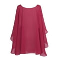 thumbnail image 6 of Miaeowve Women Soft Sheer Chiffon Bolero Shrug Wedding Capes Shawl Wrap for Bridesmaid Dress Cover Up Burgundy One Size, 6 of 7