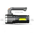 thumbnail image 3 of Litrail Super Bright Rechargeable LED Flashlight 4 Modes with COB Side Light, IP65 Waterproof USB Charging & Power Display for Camping Outdoor Emergency, 3 of 6