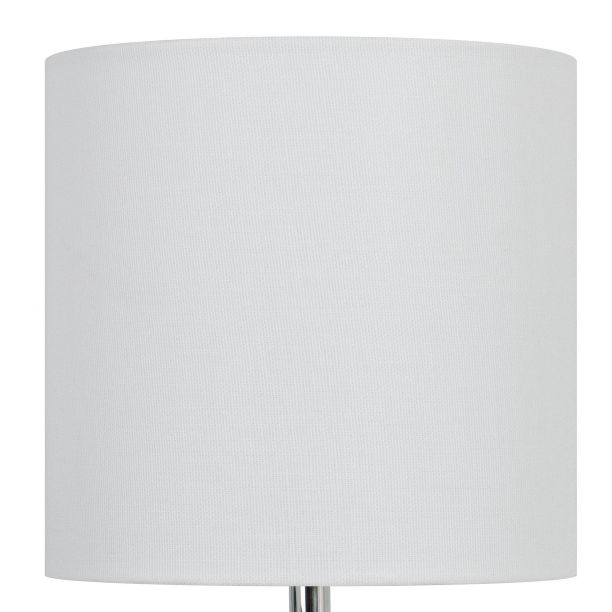 Mainstays Green Glass Table Lamp with White Linen Shade, 12.75 Inch