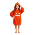 thumbnail image 3 of Halloween Outfit Girls Boys Oversized Pumpkin Hooded Blanket Hoodie Wearable Onesie Kids Cozy Funny Rompe𝐫 Casual Clothes, 3 of 8