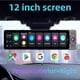 thumbnail image 2 of Espejo retrovisor para Android 13.0 4G de 3 canales, DVR para coche, coche y Android para coche, visualización completa IPS táctil de 12 pulgadas, 4 GB+64 GB, 5G WiFi GPS Navi ADAS Bluetooth Monitoreo, 2 of 5