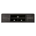 thumbnail image 6 of Walker Edison Modern 70" TV Stand with Storage Cabinets - Black Oak, 6 of 11