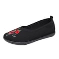 thumbnail image 2 of Norvail Non-Slip Soft Sole Comfortable Embroidered Flyknit Breathable Single Shoes for Middle-Aged and Elderly Women, Lightweight Walking Shoes with Cushioned Insole, Easy Slip-On Design, 2 of 6