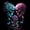 Cyan Magenta, variant on Castle Fairy Neon Gothic Skull Couple Twin Sheets 3pcs,Halloween Butterfly Rose Bedding,Cyan Magenta,1 Fitted Sheet,1 Flat Sheet and 1 Pillowcase