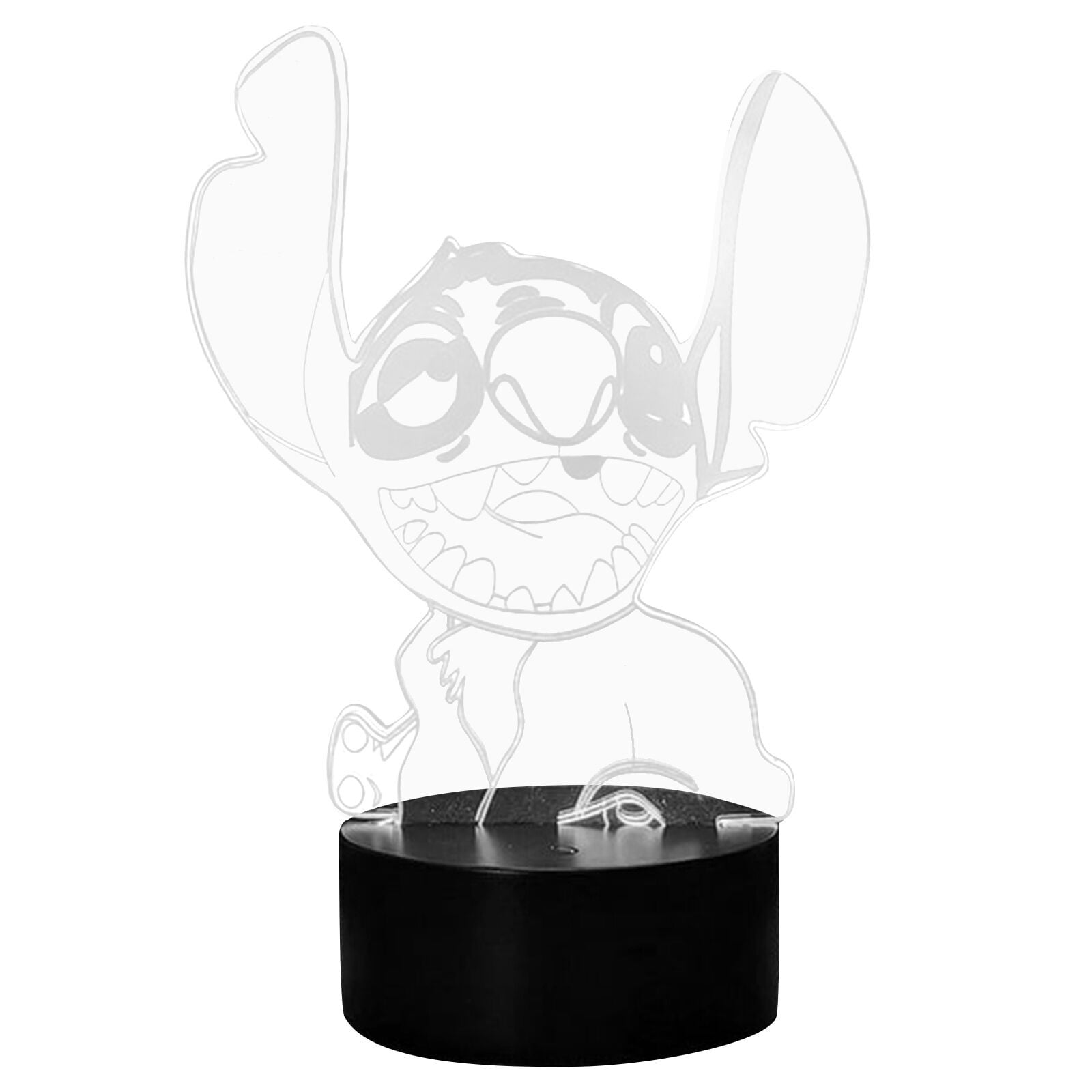 Stitch Night Light,Cute 3D LED Optical Lamp,Cartoon Anime Character Acrylic Visual Night Light With Remote 7 Colors