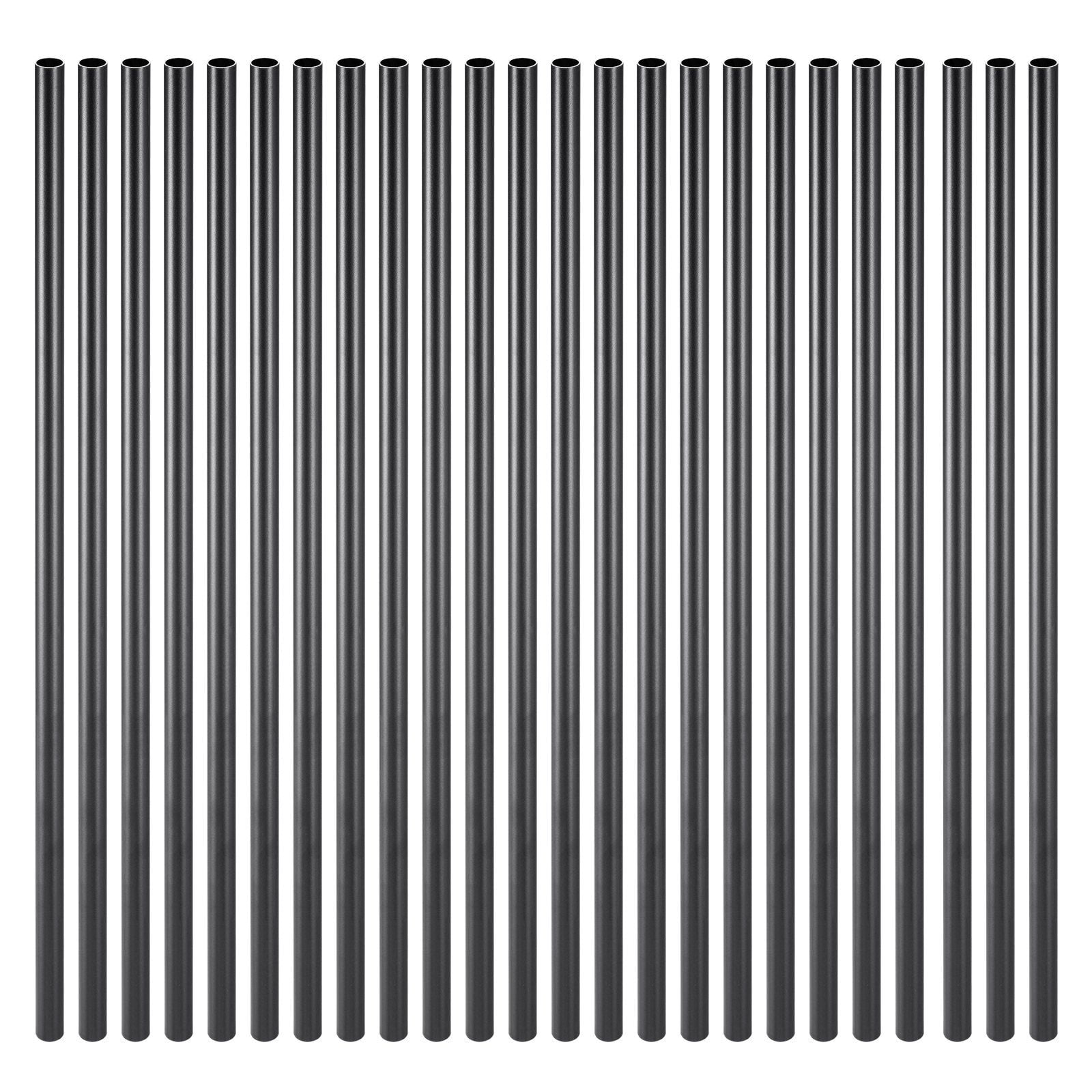 51-Pack 26" Aluminum Stair Balusters with Screws & Rail Caps - Metal Staircase Spindles for Handrail & Deck Railing (Black/Matte)