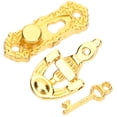 thumbnail image 1 of 1 Set Mini House Door Accessories Tiny House Door Lock Key Door Knocker Letter Box, 1 of 5