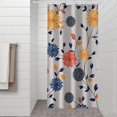 thumbnail image 2 of Pioneer Flower Floral Print Pattern Shower Curtain 36"x72" ,Bathroom Decorative Shower Curtains Set with 12 Hooks,Modern Waterproof Washable Shower Curtain, 2 of 6