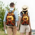 thumbnail image 6 of Lsque Sunset Meditating Dog Pattern Canvas Daypack, Durable Backpack, High-quality Versatile Backpack,Vintage Compact Backpack-Medium, 6 of 6