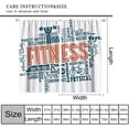 thumbnail image 3 of Fitness Curtains, Fitness Health Exercise Retro Active Lifestyle Pattern Window Treatments, Rod Pocket Thermal Insulated Drapes 2 Panels Set for Bedroom Living Room Gym, 55" W X 39" L, 3 of 8