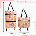 thumbnail image 4 of Shopping Trolley Bag, Reusable Portable Collapsible Shopping Bags, Foldable Shopping Cart with Wheels Grocery Bag Extra Large Utility Tote Bag for Travel Shopping Camp, 18L, 4 of 6