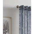 thumbnail image 2 of Dainty Home Rita Floral Embroidered Light Filtering Curtain 38 x 84 Inch 2 Panels, Blue, 2 of 5