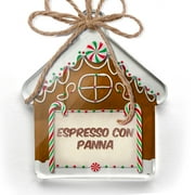 Ornament Printed One Sided Espresso Con Panna Coffee, Vintage style Christmas 2021 Neonblond