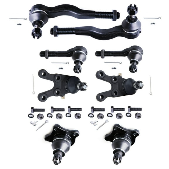CCIYU Inner Tie Rod Ends Lower Ball Joints Outer Tie Rod Ends Upper Ball Joints Compatible fit for 1992-2000 for Mitsubishi Montero 1997-2004 for Mitsubishi Montero Sport 8pcs Suspension Kit