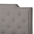 thumbnail image 4 of Baxton Studio Marion Full Size Grey Upholstered Button Tufted Panel Bed, 4 of 10