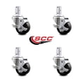 thumbnail image 2 of 3 Inch Phenolic Wheel Swivel 3/4 Inch Square Stem Caster Set with Brake SCC, 2 of 2