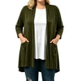 thumbnail image 3 of Plus Size Cardigans for Women Trendy Long Sleeve Lightweight Flowy Top for Spring Summer Casual Workwear Leisure Relaxed Home Layering, 3 of 6