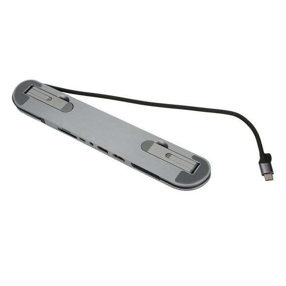 USB C Docking Station Stand, 6 in 1 USB C Docking Station 5Gbps Transmission for Laptop for Office for Home Gray