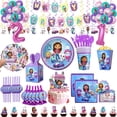 thumbnail image 3 of Cajas de dulces para casa de muñecas Gabby, suministros para fiesta de cumpleaños, decoraciones para pasteles, platos, tazas, pancarta, globos, recuerdo de Baby Shower para niñas, 3 of 4