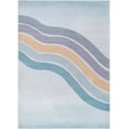 thumbnail image 2 of Well Woven Kids Rugs Curved Rainbow Modern Multi Color Printed Distressed Machine Washable 3'3" x 5' Area Rug, 2 of 7