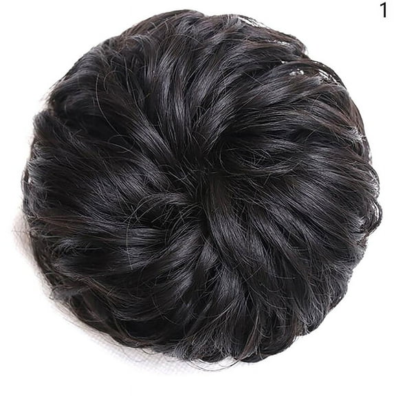 Synthetic Hair Bun Wig Ladies Ponytail Hair Extension Scrunchie Elastic Wave Curly Hairpieces Scrunchie Wrap