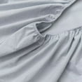 thumbnail image 5 of BESTOUCH Fitted Sheet Only 100% Washed Cotton Linen Feel Easily Fits Deep Pockets up to 17 inch Solid Cornflower Blue King, 5 of 6