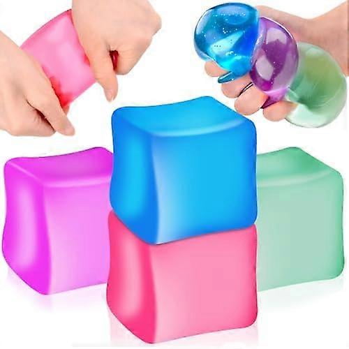 4pcs Stress Balls Fidget Squishy Toys - Stress Relief Squeeze Sensory Balls Fidget Toys for Kids Adults