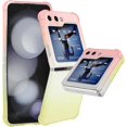 thumbnail image 5 of Designed for Samsung Galaxy Z Flip 5 Case Cute Clear Gradient Design for Women Girl Men,Protective Camera Protection for Galaxy Z Flip 5 -Pink Yellow, 5 of 10