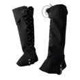 thumbnail image 4 of Cubrebotas medievales de pirata, polainas de caballero guerrero para actuaciones en escenario Negro, 4 of 8