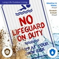 thumbnail image 5 of No Lifeguard On Duty Swim at Your Own Risk Sign, Pool Sign,, 5 of 8