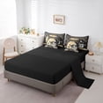 thumbnail image 5 of jejeloiu Football Sport Helmet 7-Piece Twin Bedding Sets,Gold Black Bedding Comforter Set For Rugby Gamer Reversible, 5 of 8