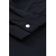 thumbnail image 4 of ABPHQTO Camisa abotonada de manga larga con bolsillo liso negro para mujer, 4 of 5