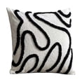 thumbnail image 2 of Throw Pillow Cover Minimalist Line Embroidered 17.71 Inch Cushion Case for Sofa Bed Living Room Bedroom Neutral Home Decor Modern Boho Farmhouse Pillow Cover Clean Layered Look Decorative Pillow Case, 2 of 6